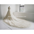 Vestido de noiva de seda com decote de noiva com estilo de alta qualidade